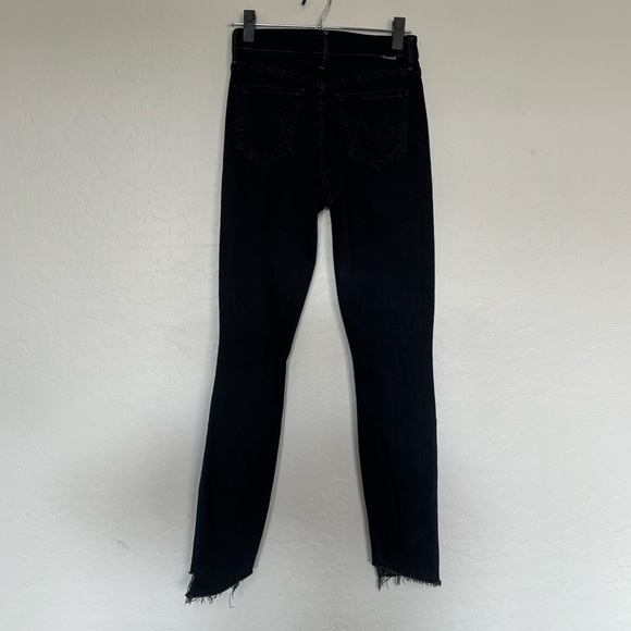 MOTHER Women's Skinny Jeans - Dark Blue - Picture 6 of 14